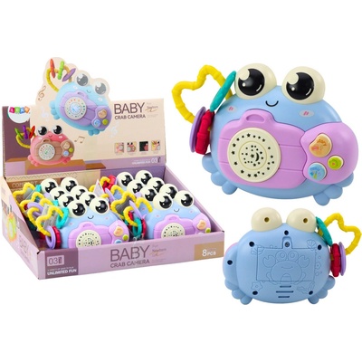 Lean Toys interaktívna hrkálka modrý krab