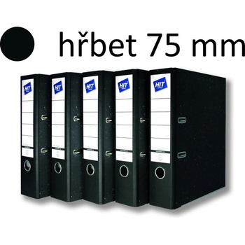 Hit Office pořadač pákový KV8R Classic A4 75 mm černý mramor
