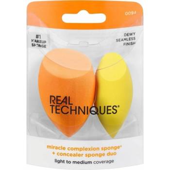 Real Techniques Sponge+ Miracle Complexion & Concealer houbička na make-up 2 ks