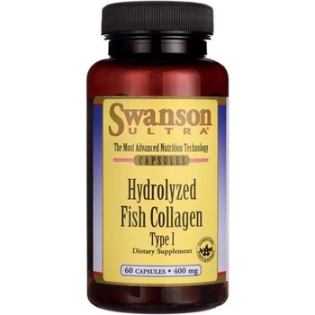 Swanson Hydrolyzovaný Kolagen Rybí Typ I 400 mg 60 kapslí