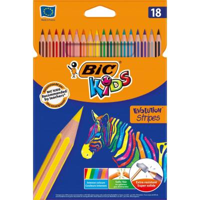Bic Evolution Stripes farbičky 499126 18 farieb