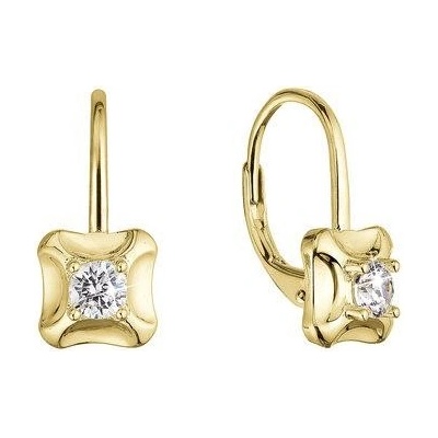 Pavona stříbrné náušnice čtverečky se zirkonem 11506.1 crystal