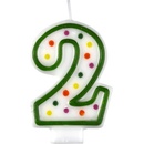 Amscan Dortová svíčka číslo 2 tečky