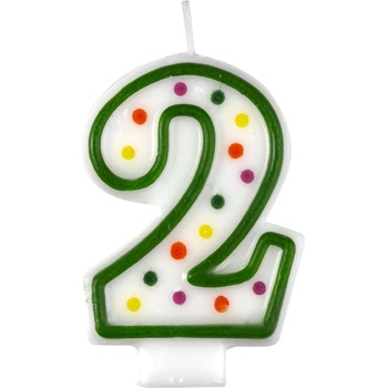 Amscan Dortová svíčka číslo 2 tečky