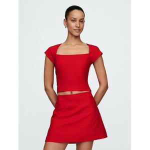 GAP Crop top от лен GAP GAP | Cherven | ЖЕНИ | M