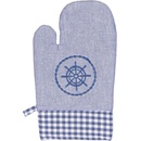 Forbyt kuchyňská zástěra 2203 Kruh a Káro modrá 70x90cm