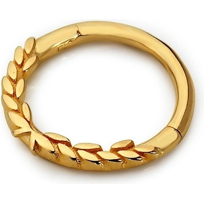 Lillian Vassago Zlatý piercing kroužek zdobený lístečky LLV92-GPI001SP