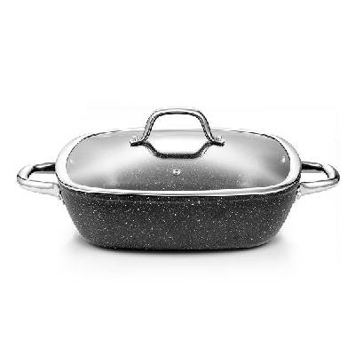 Pánev hluboká PRESIDENT Stone 28 cm s poklicí, čtvercová, Tescoma 780358.00 780358