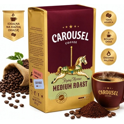 Carousel Coffee Lietajúce kone mletá 0,5 kg