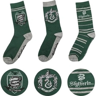 Cinereplicas Harry Potter Slizolin 3 páry zelená