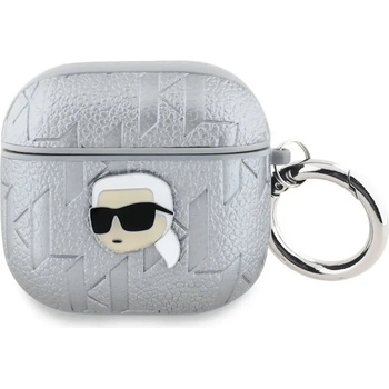KARL LAGERFELD Калъф Karl Lagerfeld Monogram Karl Head за AirPods 4 - сребрист (3666339452155)