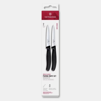 Victorinox - Комплект кухненски ножове за зеленчуци SWISS CLASSIC 10 см, 2 бр. , черен (GG752)