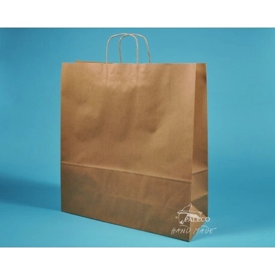 papírové tašky přírodní hnědé TWIST 54x15x49 recyklovaný kraft 110g s krouceným uchem, Karton 1 karton (150 ks)