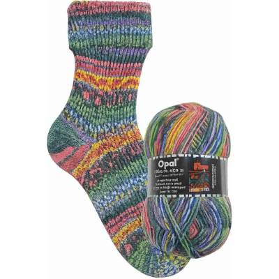 Opal Hundertwasser 3202 ponožková příze multikolor melír 100 g 425 m
