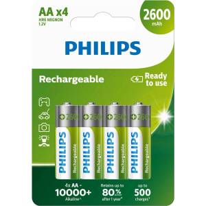 Philips Батерия philips multilife aa 4-blister nimh 2600 r6b4b260/10 (r6b4b260/10)