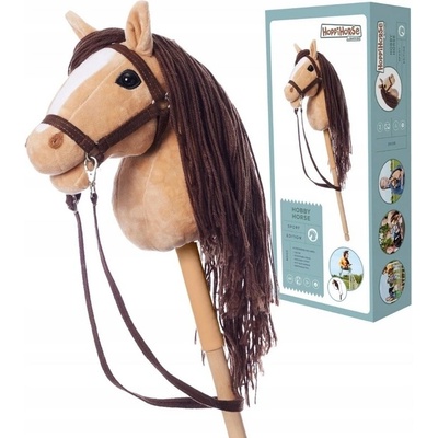 HOPPIHORSE kůň na tyči hobby horse velikost A4 béžový – Hledejceny.cz