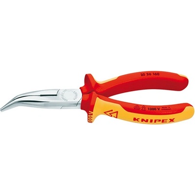 KNIPEX Klešte pologulaté 160mm Cr VDE ohnuté / 2526160 Knipex – Zboží Dáma