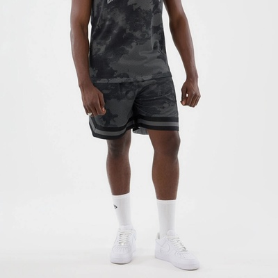 New Era Kraťasy Branded Print Mesh Shorts Black