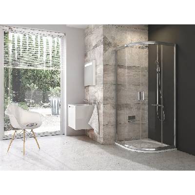 Ravak Blix - Sprchový kút 90x90 cm, lesklý hliník/číre sklo 3B270C00Z1B