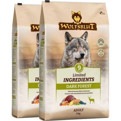 Wolfsblut Ограничени съставки Възрастен Тъмен Лес 2 x 9 кг