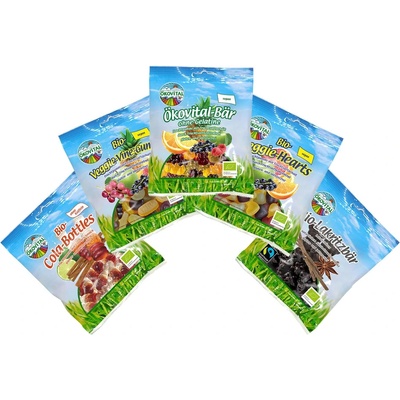 Ökovital Želé cukríky vegan BIO Bobuľové ovocie -30% cukru 80 g