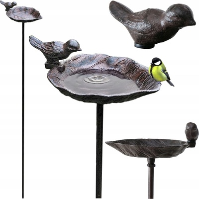 Boltze Zapichovacie napájadlo pre vtáky Lea 98 x 14 cm liatina hnedá
