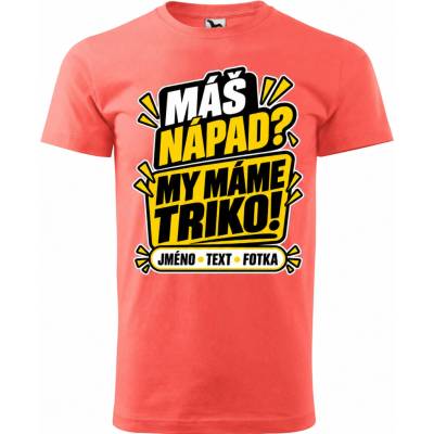 Dobrý Triko pánské tričko s vlastním motivem korálová