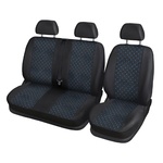  Тапицерия черна с син шев за бус Mercedes Sprinter 2018+ син М201821СКS