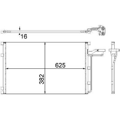 Kondenzátor, klimatizace MAHLE AC 551 001S (AC551001S)