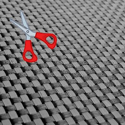 Umelý ratan - čierno-šedá, výška 1m (Ratanová rohož technoratan - metráž)