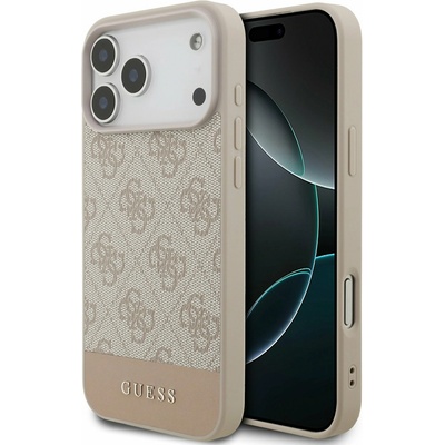 GUESS PU 4G Stripe Задний калъф за iPhone 17 Pro Max Pink Guess | Rozov | ЖЕНИ | UNI