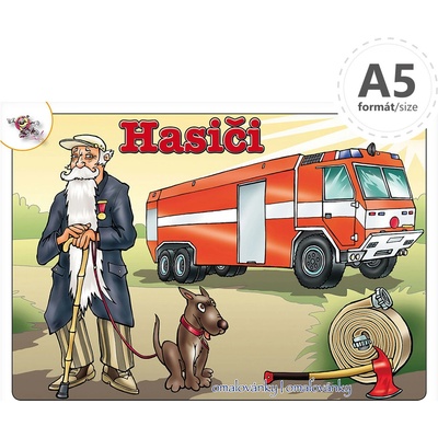 Omalovánky s předlohou A5 Hasiči