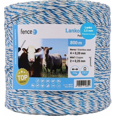 Lanko bílo modré, 2,5 mm/ 800 m - FENCEE