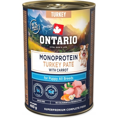 Ontario paštika pro štěňata krůta a mrkev 400 g