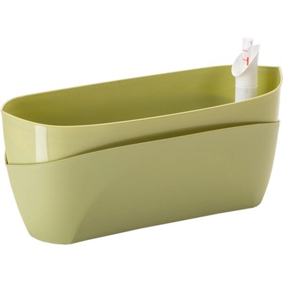 Plastia Samozavlažovací truhlík Doppio olivová 38 cm
