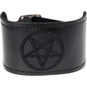 Black & metal гривна - Pentagram - BWZ-503