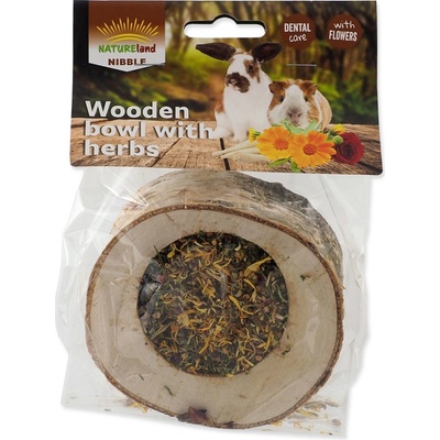 NATUREland NIBBLE Wooden bowl with herbs 120 g