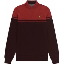 Lyle and Scott Croft Merino pánsky golfový sveter vínová