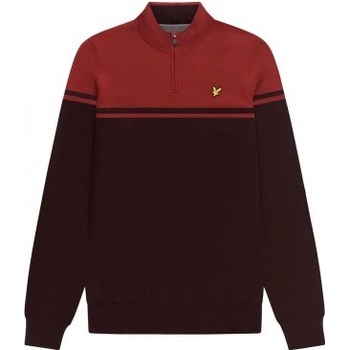 Lyle and Scott Croft Merino pánsky golfový sveter vínová