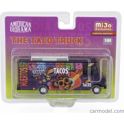 American diorama Truck The Van Taco Food Truck 2016 Black 1:64