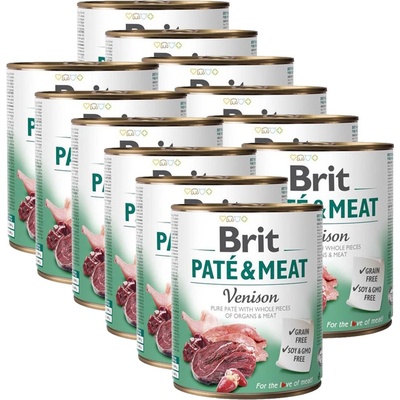 Brit Консерва Brit Paté & Meat Venison 12 x 800 г