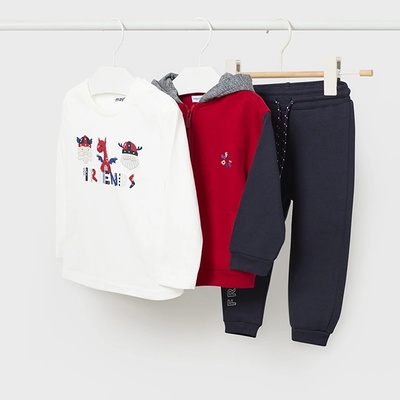 Mayoral Анцуг от три части за бебе момче Майорал в червено