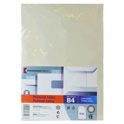 Obálka B4 bílá samolepící (A4) 5ks 250x353mm