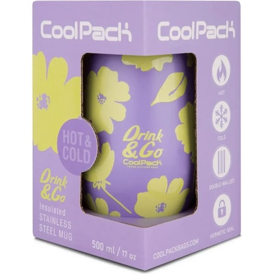 COOLPACK Чаша за кафе Coolpack - MISS 500 ml - FLORES LILA