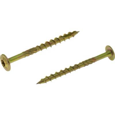 ВИНТ ЗА ДЪРВО ШП TORNADO 10х300 TORX Zn ЖЪЛТ KAMFIX (2141 10300-50)