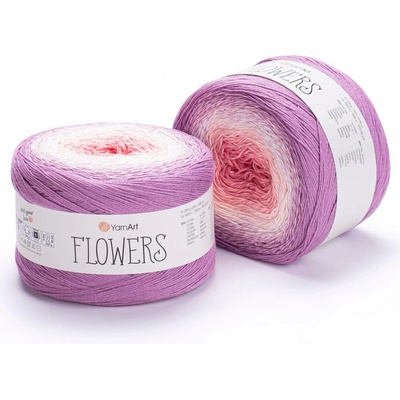 Yarn Art příze Flowers 305 růžová, smetanová, fialková