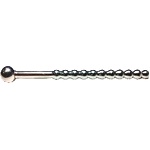 Rouge Satinless Steel Beaded Hollow Urethral Sound with Stopper