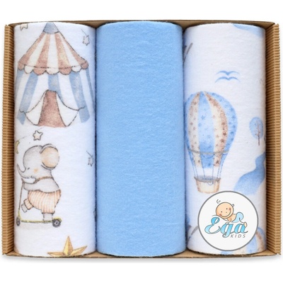 Ega Kids Flanelové modré 3 ks