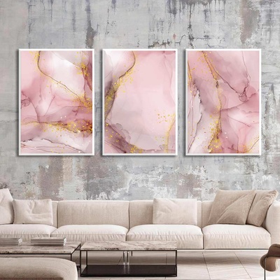 Decono Картини Бляскав Розов Мрамор