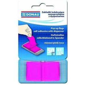 DONAU indexing holder with dispenser, donau, pp, 45x25mm, 50k, rose 7558001en-13